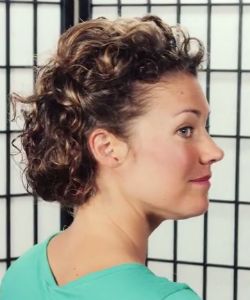 Wedding Inspired Updo For Short, Curly Hair