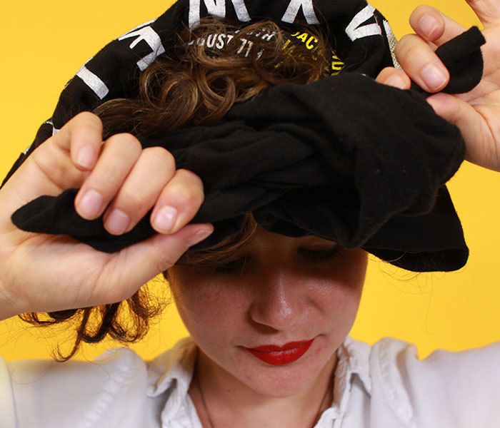 tie tshirt turban