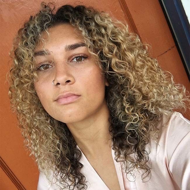 kiana blonde and curly Healthy Curly Hair