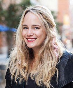 Grace Atwood of Stripes and Sequins' Pink Curls