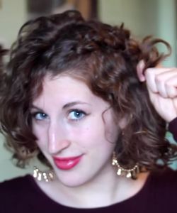 Cute Curly Updo for Short Hair
