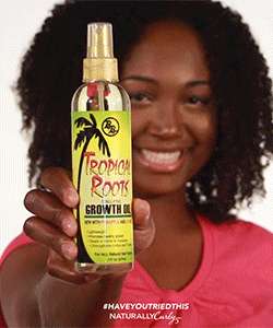 Tropical Roots Stimulating Growth Oil Helps Naturally Curly Hair Grow Strong and Protects Ends