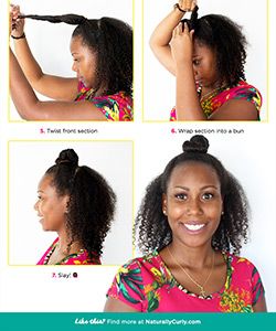 This Remarkable Ninja Bun Hack By Twisted Sista Moisturizes Thirsty Curls