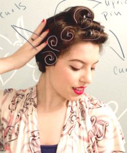 Vintage Pin Curls On A Blow Out