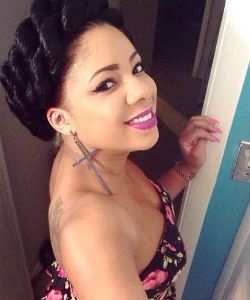 Twisted Headband Updo Using Kanekalon Braiding Hair
